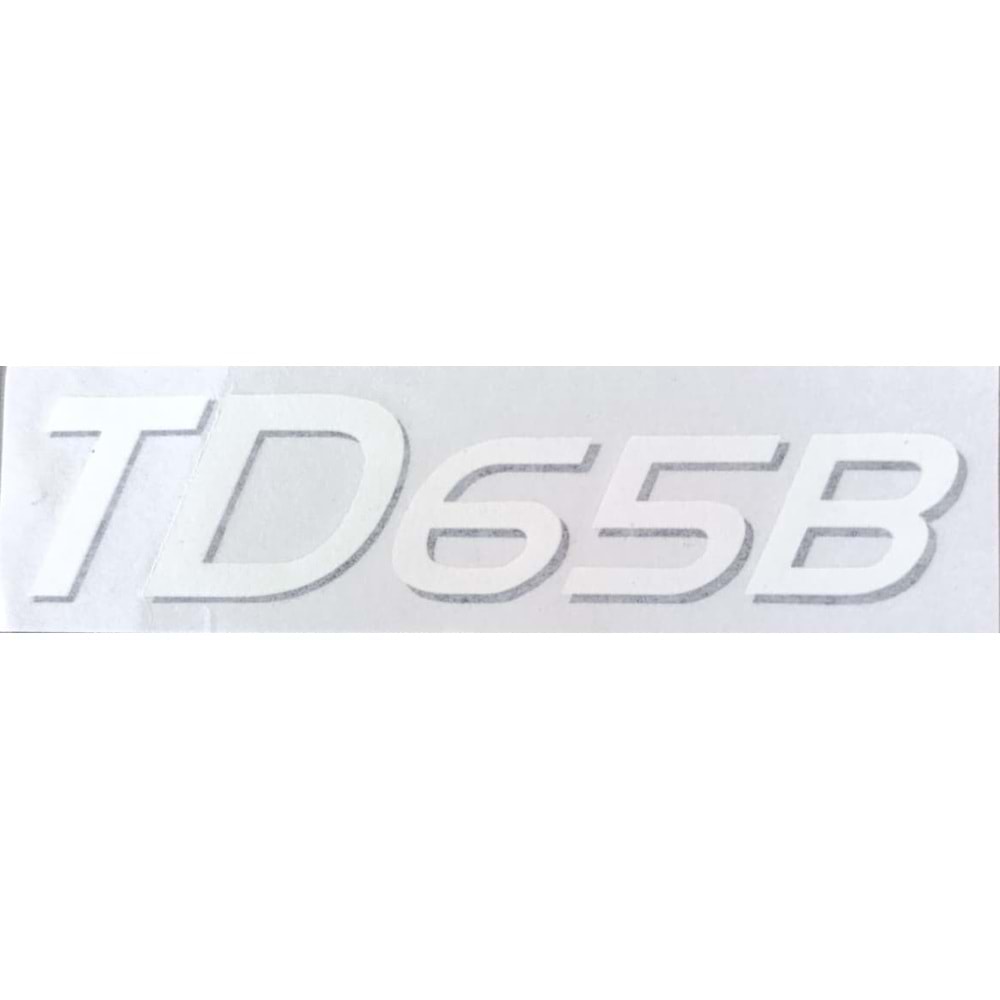 YAN YAZI ETİKETİ TD 65B MODEL ETİKETİ