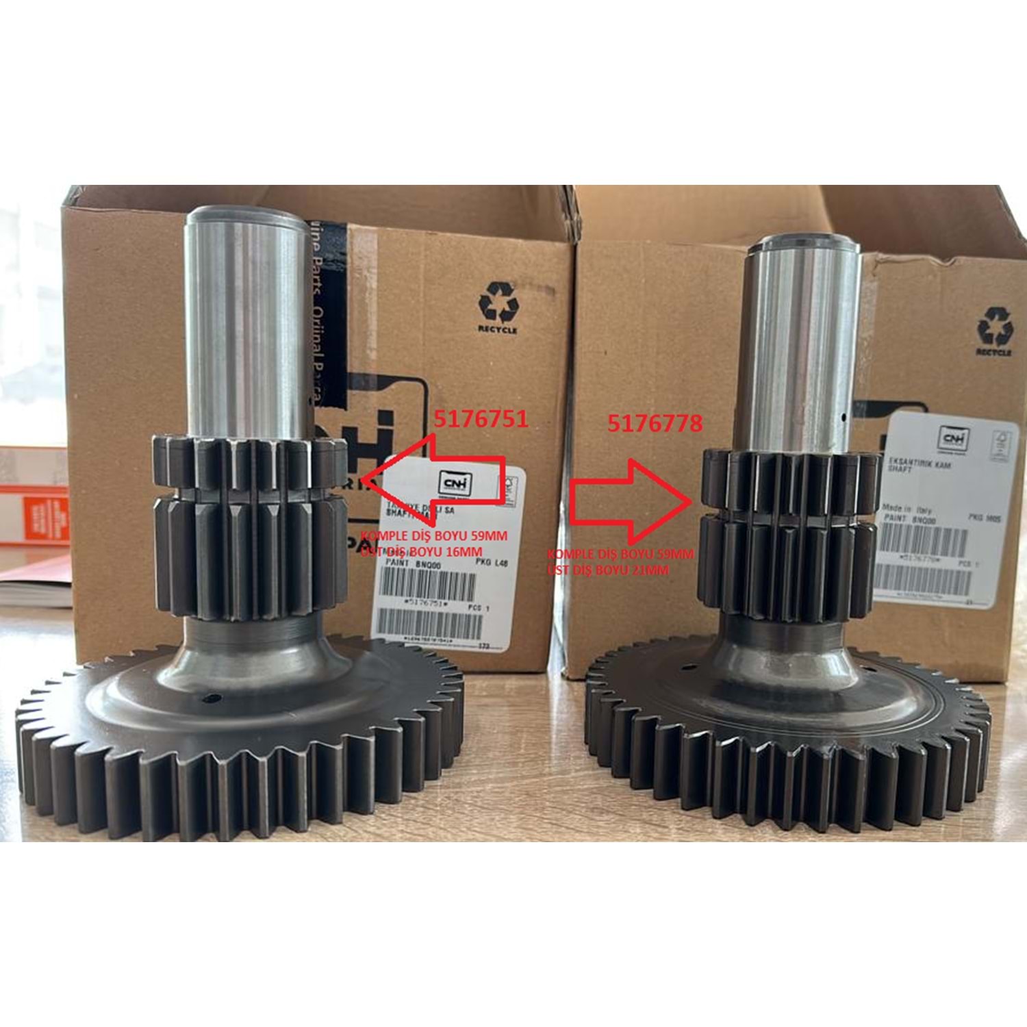 5176778 TAKVİYE DİŞLİ ŞAFTI TD95-100-110 newholland Şanzuman Grubu